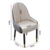 DONGDAWAN Meal Chairs Faux Leather Upholstered Chair with Arms Mid Century Modern Dining Chairs with Wood Frame for Kitchen Restaurant Dining Living Room Chairs Seat Height 46cm view 3
