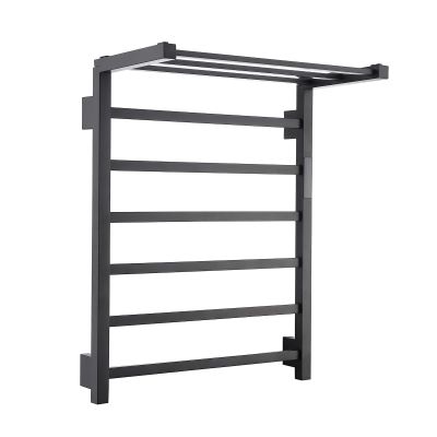 BSNANCA Electric Towel Warmer, LED Display Towel Warmer WiFi Control Towel Heater Wall Mounted Heated Towel Rack Stainless Steel Thermostatic Towel Warmers for Bathroom Foldable 45-70 1-24H, Black