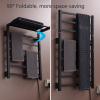 BSNANCA Electric Towel Warmer, LED Display Towel Warmer WiFi Control Towel Heater Wall Mounted Heated Towel Rack Stainless Steel Thermostatic Towel Warmers for Bathroom Foldable 45-70 1-24H, Black view 2