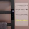 BSNANCA Electric Towel Warmer, LED Display Towel Warmer WiFi Control Towel Heater Wall Mounted Heated Towel Rack Stainless Steel Thermostatic Towel Warmers for Bathroom Foldable 45-70 1-24H, Black view 4
