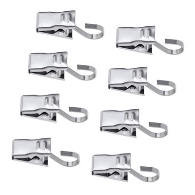 BRIGHTFUFU 150pcs Stainless Steel Curtain Clips with Hook Heavy-Duty Wire Holder for Bathroom and Bedroom Sturdy Curtain Hangers for Home Decor