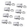 BRIGHTFUFU 150pcs Stainless Steel Curtain Clips with Hook Heavy-Duty Wire Holder for Bathroom and Bedroom Sturdy Curtain Hangers for Home Decor view 1
