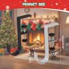 JUDUNA 2 in 1 Garland and Stocking Hanger, 2025 New Fireplace Stocking and Garland Hanger, Garland and Stocking Mantel Holders, Adjustable Stocking Holder for Xmas Hanging Decorations (Black#2Pcs) view 2