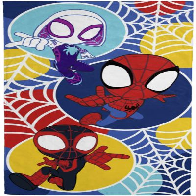 Jay Franco Marvel Spidey & His Amazing Friends Bath Pool Beach Towel - Kids Super Soft & Absorbent 100% Cotton Towel with Ghost Spider and Miles Morales, Measures 28 x 58