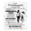 TeesReal Personalized to My Granddaughter Gifts Blanket from Grandma Nana Whenever Woman Unique Birthday Gifts for Granddaughter Graduation Christmas Fleece Blanket (60 x 80 in Adult Size) view 1
