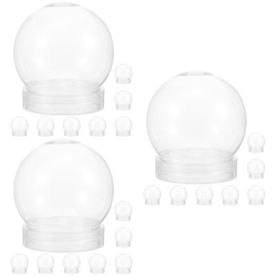 KONTONTY 24pcs Transparent Snow Globe Water Globes for Craft Making Cap Safe and Sturdy Materials for Unique Holiday Decorations and Creative Projects