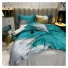 Soft Queen King Size Duvet Cover Set Bed Fitted Sheet Set Pillowcases Bedroom Comforter 1000TC Cotton Luxury Euro Bedding Set,Bed view 2