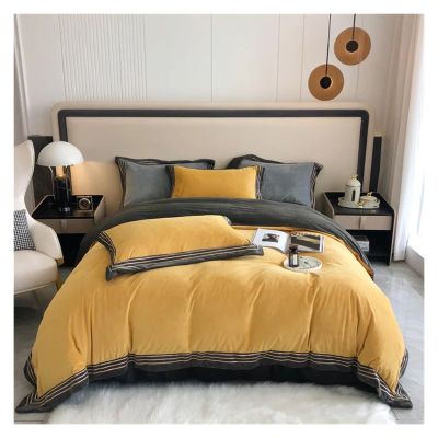 Milk Cashmere Bedding Sets Bed linens Bed Cover Duvet Cover Flat/Fitted Sheet Pillowcase 4pcs,Bed