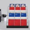 Netcoin Metal Wire Magazine Rack, 6 Tier Tabletop Book Dispaly Stand, Collapsible Commercial Display Holder for Comic, Greeting Card, Literature, Trade Show, Art Print (Black) view 2