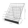 Netcoin Metal Wire Magazine Rack, 6 Tier Tabletop Book Dispaly Stand, Collapsible Commercial Display Holder for Comic, Greeting Card, Literature, Trade Show, Art Print (Black) view 3