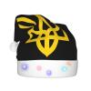 DWWKWJ Coat Of Arms Of Ukraine Christmas Hat Xmas Holiday Party Hat With Led Light Santa Hat For Xmas New Year Party Headwear view 1
