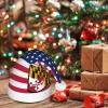 DWWKWJ America And Maryland Flag Christmas Hat Xmas Holiday Party Hat With Led Light Santa Hat For Xmas New Year Party Headwear view 3