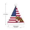 DWWKWJ America And Maryland Flag Christmas Hat Xmas Holiday Party Hat With Led Light Santa Hat For Xmas New Year Party Headwear view 4