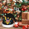 DWWKWJ Us Virgin Islands Flag Christmas Hat Xmas Holiday Party Hat With Led Light Santa Hat For Xmas New Year Party Headwear view 3