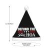 Defund The Hoa Christmas Hat Xmas Holiday Party Hat With Led Light Santa Hat For Xmas New Year Party Headwear view 4