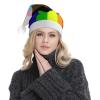 DWWKWJ Lgbt Rainbow Flag Christmas Hat Xmas Holiday Party Hat With Led Light Santa Hat For Xmas New Year Party Headwear view 2