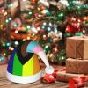 DWWKWJ Lgbt Rainbow Flag Christmas Hat Xmas Holiday Party Hat With Led Light Santa Hat For Xmas New Year Party Headwear view 3