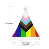 DWWKWJ Lgbt Rainbow Flag Christmas Hat Xmas Holiday Party Hat With Led Light Santa Hat For Xmas New Year Party Headwear view 4