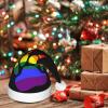 DWWKWJ Gay Bear Pride Christmas Hat Xmas Holiday Party Hat With Led Light Santa Hat For Xmas New Year Party Headwear view 3