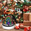 DWWKWJ Hispanic Heritage Month Christmas Hat Xmas Holiday Party Hat With Led Light Santa Hat For Xmas New Year Party Headwear view 3