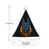 DWWKWJ Egypt Anubis Christmas Hat Xmas Holiday Party Hat With Led Light Santa Hat For Xmas New Year Party Headwear view 4
