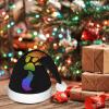 DWWKWJ Gay Furry Pride Flags Christmas Hat Xmas Holiday Party Hat With Led Light Santa Hat For Xmas New Year Party Headwear view 3