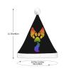DWWKWJ Gay Furry Pride Flags Christmas Hat Xmas Holiday Party Hat With Led Light Santa Hat For Xmas New Year Party Headwear view 4