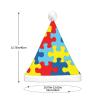 DWWKWJ Autism Awareness Christmas Hat Xmas Holiday Party Hat With Led Light Santa Hat For Xmas New Year Party Headwear view 4