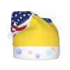 DWWKWJ Ukraine America Flag Christmas Hat Xmas Holiday Party Hat With Led Light Santa Hat For Xmas New Year Party Headwear view 1