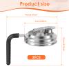 2 Packs Mason Jar Pour Spouts Lid, Stainless Steel Mason Jar Lids with Handle, Mason Jar Pitcher Lid with Pour Spouts Wide Mouth,No Rust Leaking Proof for Home Brewing Fruit Fermenting Drinks Airtight view 2