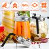 2 Packs Mason Jar Pour Spouts Lid, Stainless Steel Mason Jar Lids with Handle, Mason Jar Pitcher Lid with Pour Spouts Wide Mouth,No Rust Leaking Proof for Home Brewing Fruit Fermenting Drinks Airtight view 3