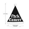 DWWKWJ Fuck Cancer Christmas Hat Xmas Holiday Party Hat With Led Light Santa Hat For Xmas New Year Party Headwear view 4