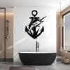 Anchor Metal Wall Decor, Fish Metal Wall Art,Metal Ocean Theme Wall Art,Stylish Anchor Wall Decor for Living Room,Bedroom (Black, 13"x 19"/32x47 cm, Unframed) view 3