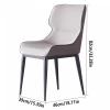 Classic Iron Metal Dining Chair Set of 2, Curved Backrest Kitchen Chairs with Waterproof Surface, Indoor/Outdoor for Kitchen and Living Room view 3