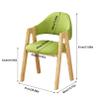 Dining Chairs Set of 2 with Arms, Small Bedroom Chairs, Leather Dining Room Chairs with Waterproof Surface and Wood Legs for Restaurant, Living Room, Outdoor Lounge view 3