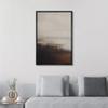 SIGNFORD Framed Canvas Print Wall Art Neutral Abstract Coastal Landscape Soft Brown and Beige Hues Illustrations Modern Art Decorative Relax/Calm for Living Room, Bedroom, Office - 16"x24" Black view 2