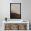 SIGNFORD Framed Canvas Print Wall Art Neutral Abstract Coastal Landscape Soft Brown and Beige Hues Illustrations Modern Art Decorative Relax/Calm for Living Room, Bedroom, Office - 16"x24" Black view 3