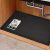 Aisslro Under Sink Mat 25" X 19", Waterproof Silicone Under Sink Mats for Kitchen, Anti-Leak Shelf Liner & Cabinet Protector with Raised Edge, [BPA Free] Bathroom Tray Home Organizer, Black view 1
