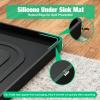 Aisslro Under Sink Mat 25" X 19", Waterproof Silicone Under Sink Mats for Kitchen, Anti-Leak Shelf Liner & Cabinet Protector with Raised Edge, [BPA Free] Bathroom Tray Home Organizer, Black view 4