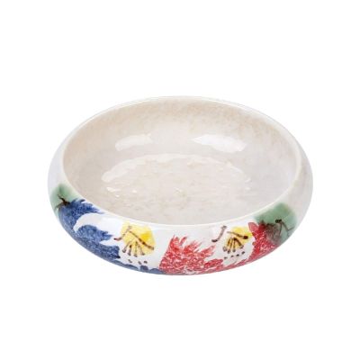 OYUCDAGQ Condiment Tray Household Ceramic Round Japanese Sweet Dessert Seasoning Soy Sauce Dipping Sauce Dip Sets(C)