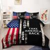CCoutueChen Black USA Flag Comforter Set Twin Size,Trump Take American Back Bedding Set for Teens Boys, 2 Pieces Soft Fluffy Down Comforter with 1 Pillowcase view 1