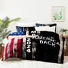 CCoutueChen Black USA Flag Comforter Set Twin Size,Trump Take American Back Bedding Set for Teens Boys, 2 Pieces Soft Fluffy Down Comforter with 1 Pillowcase view 2
