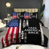 CCoutueChen Black USA Flag Comforter Set Twin Size,Trump Take American Back Bedding Set for Teens Boys, 2 Pieces Soft Fluffy Down Comforter with 1 Pillowcase view 3