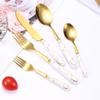 uhyOHF Cutlery Set, Knives and Forks Set 6 People.Luxury Cutlery Sets, Reusable Cutlery Set,Dishwasher Safe, Elegant Table Cutlery for Home/Important Dinners (6 Sets of 30 Pieces) (30 STK) view 1