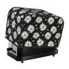 AZIYFBR Cute Daisy Toaster Cover, 2 Slice, Black, Polyester, Water Resistant view 1