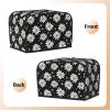 AZIYFBR Cute Daisy Toaster Cover, 2 Slice, Black, Polyester, Water Resistant view 3