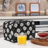 AZIYFBR Cute Daisy Toaster Cover, 2 Slice, Black, Polyester, Water Resistant view 4