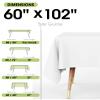 Pureegg Polyester Tablecloth 60" x 102" Reusable Washable 3 Pack White view 3