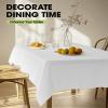 Pureegg Polyester Tablecloth 60" x 102" Reusable Washable 3 Pack White view 4