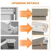 Persilux No Drill No Tools Blackout Roller Shades for Windows,Linen Fabric Cordless Roller Blinds,UV Protection Custom Blinds for Home,Bedroom,Living Room,Khaki-Blackout,57" W X 72" H view 3